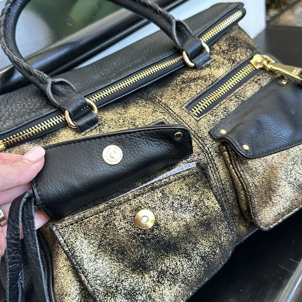 Aimee Kestenberg Black and Gold Women's Bag
